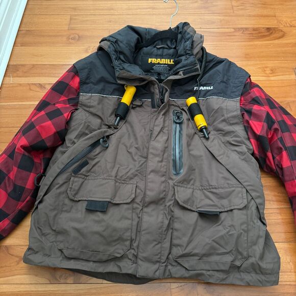 Men Frabill I3 Series Jacket Windproof Waterproof Outdoor Woodsman Size Medium - Picture 5 of 13